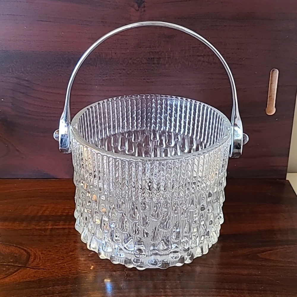 Vintage Teleflora Glass Ice Bucket
